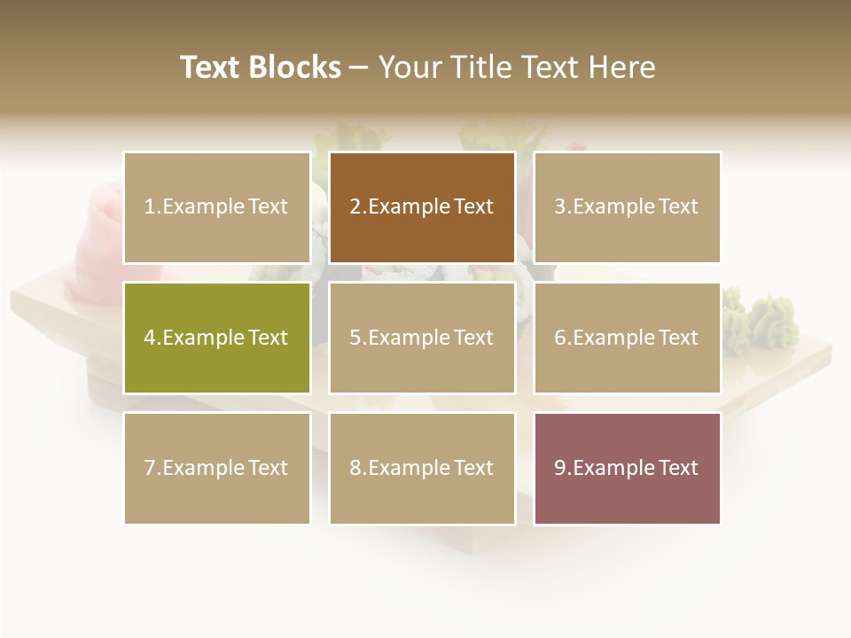 Tuna Cooked Sushi PowerPoint Template