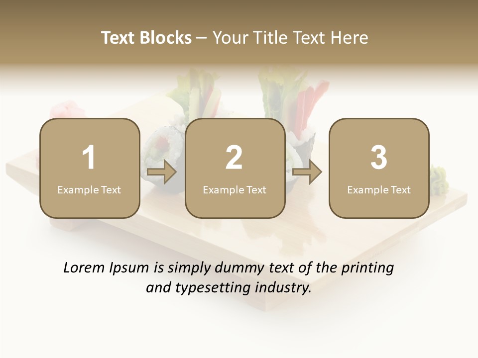 Tuna Cooked Sushi PowerPoint Template