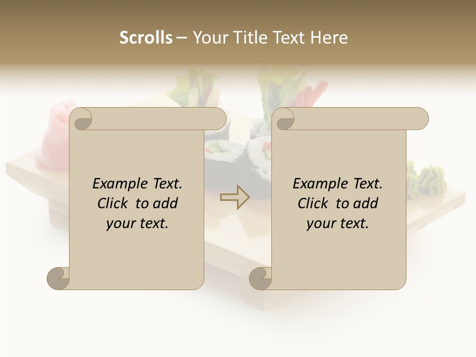 Tuna Cooked Sushi PowerPoint Template