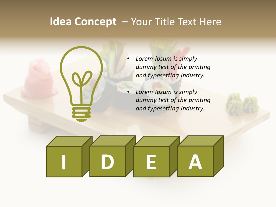 Tuna Cooked Sushi PowerPoint Template