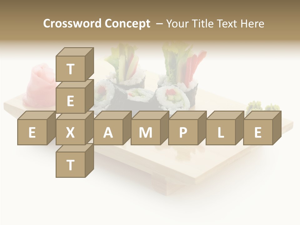 Tuna Cooked Sushi PowerPoint Template