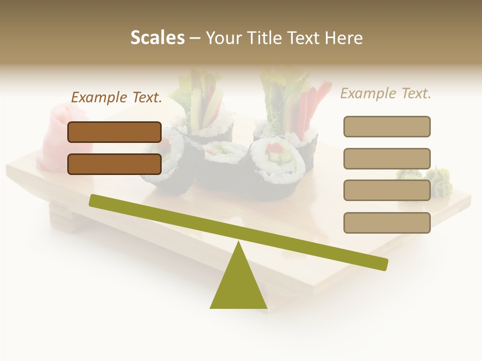 Tuna Cooked Sushi PowerPoint Template