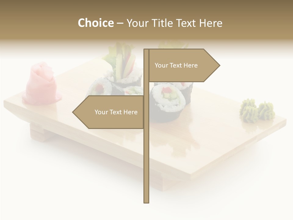 Tuna Cooked Sushi PowerPoint Template