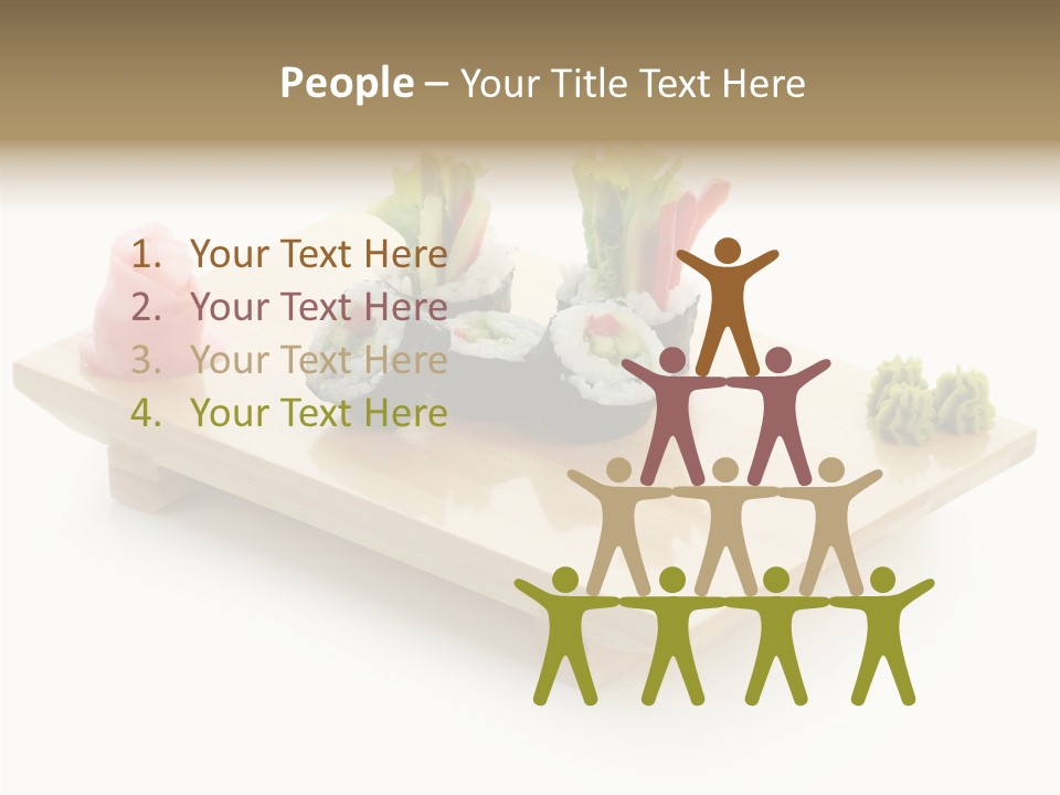 Tuna Cooked Sushi PowerPoint Template