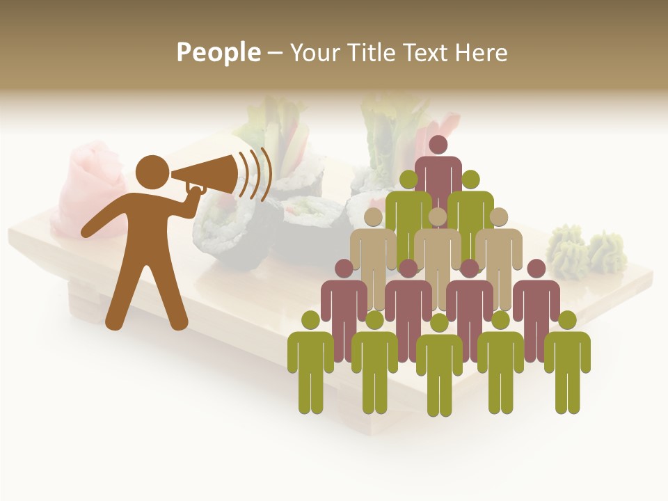 Tuna Cooked Sushi PowerPoint Template