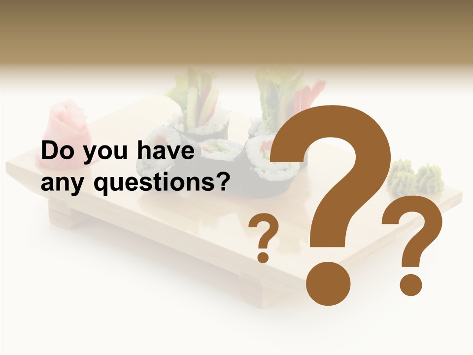 Tuna Cooked Sushi PowerPoint Template