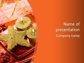 Gold Fire Year PowerPoint Template