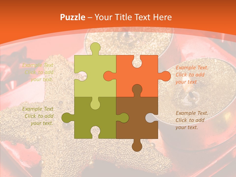 Gold Fire Year PowerPoint Template