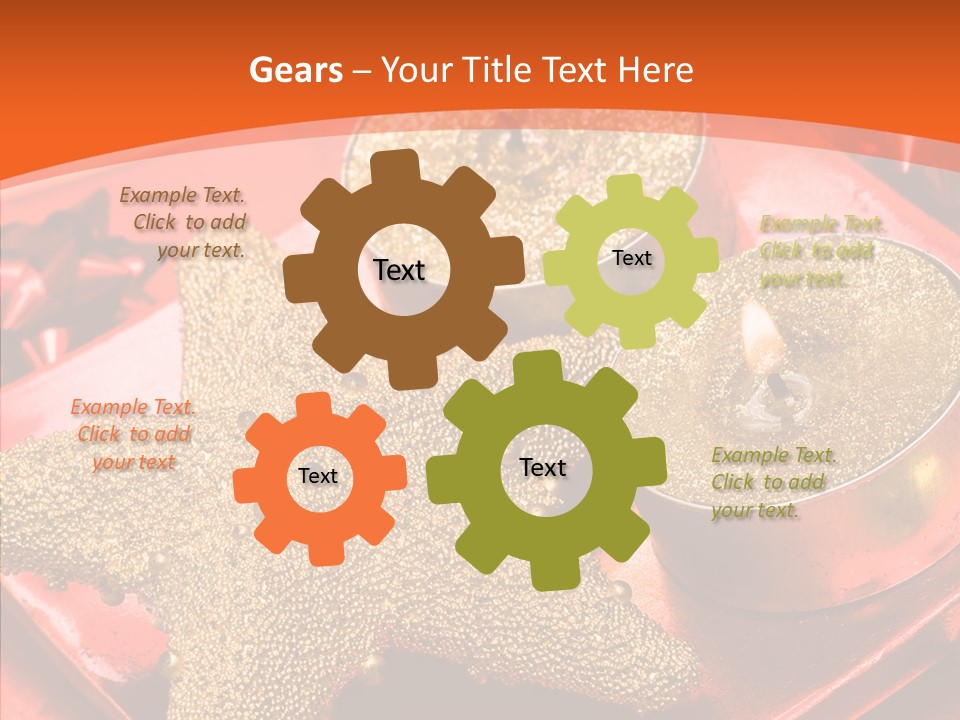 Gold Fire Year PowerPoint Template