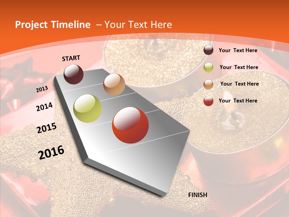 Gold Fire Year PowerPoint Template