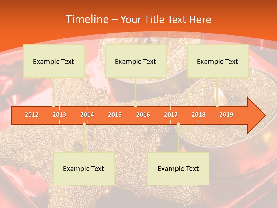 Gold Fire Year PowerPoint Template