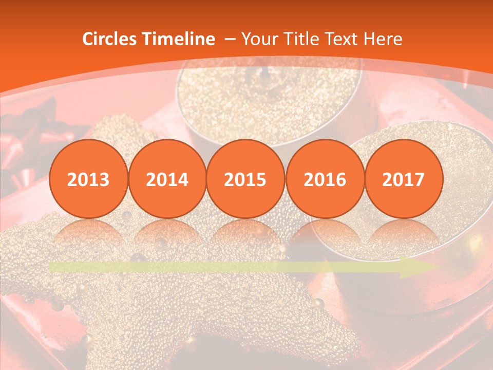 Gold Fire Year PowerPoint Template