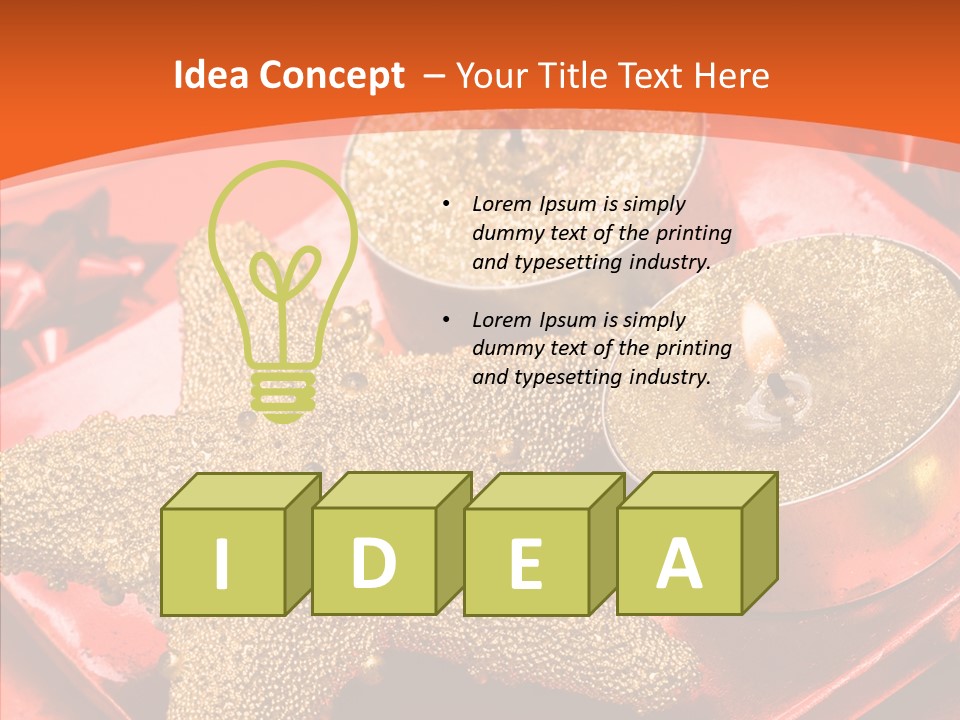 Gold Fire Year PowerPoint Template