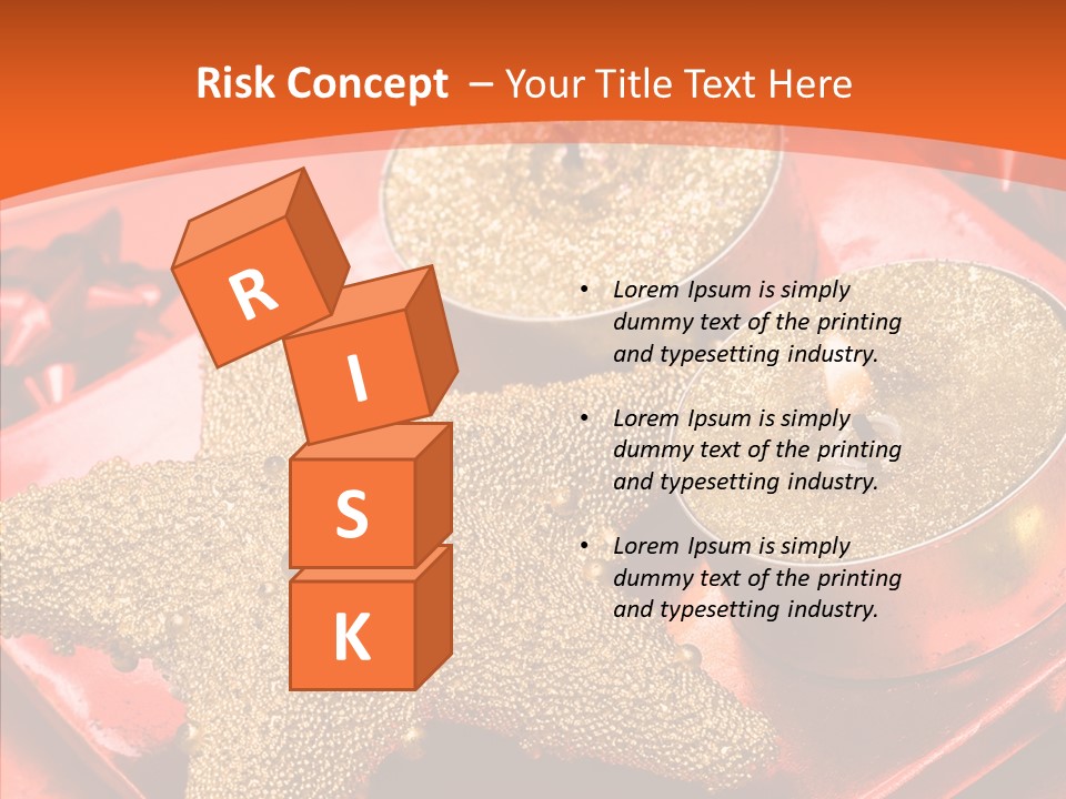 Gold Fire Year PowerPoint Template