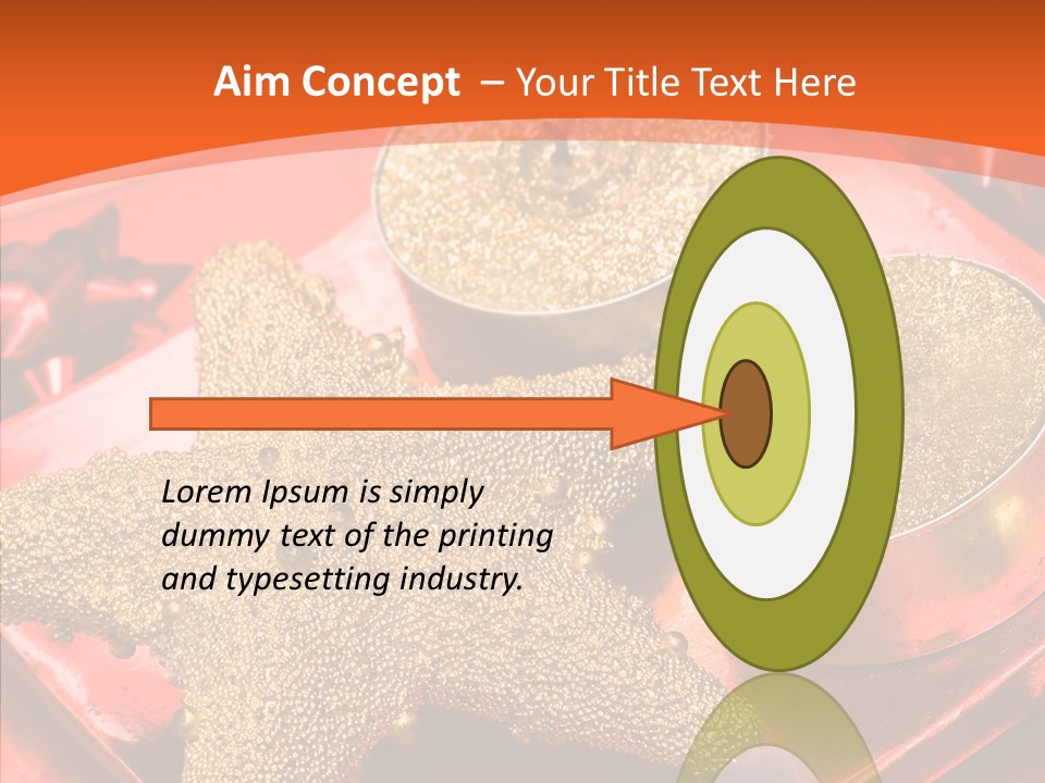 Gold Fire Year PowerPoint Template