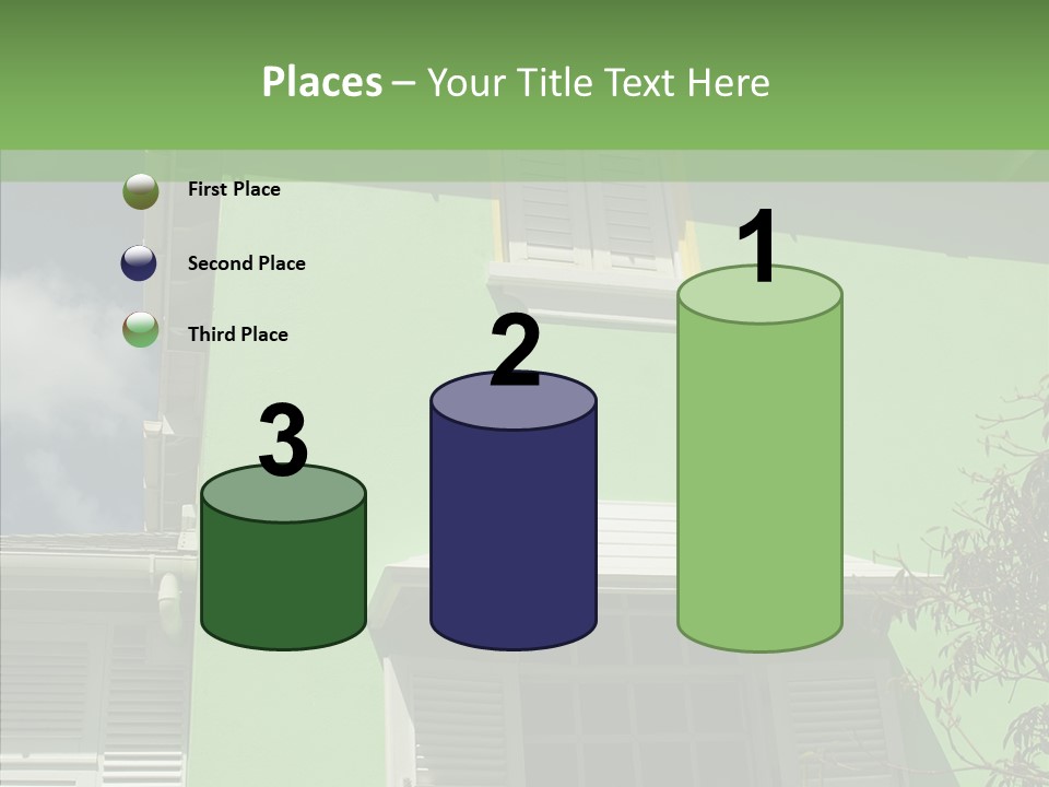 Green Trim Barbados PowerPoint Template