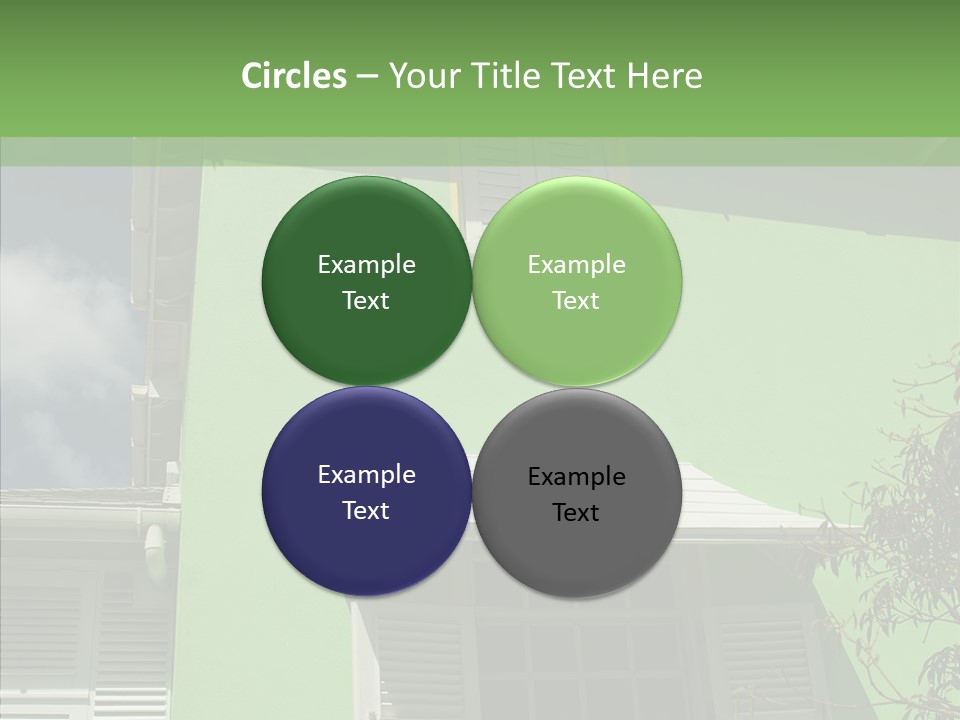 Green Trim Barbados PowerPoint Template