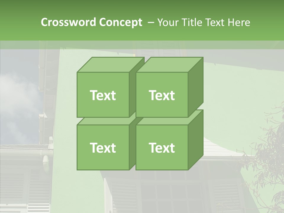 Green Trim Barbados PowerPoint Template