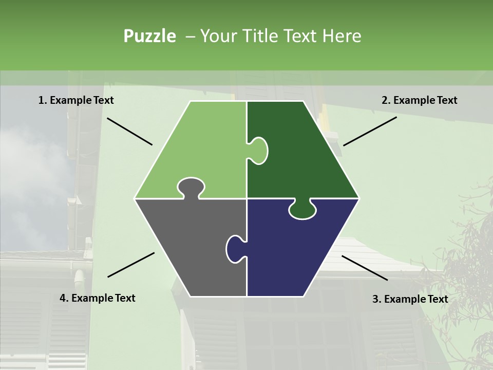 Green Trim Barbados PowerPoint Template