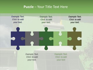 Green Trim Barbados PowerPoint Template