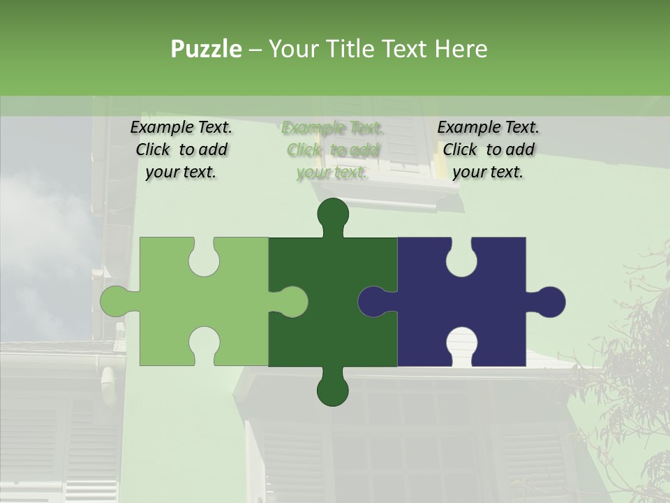 Green Trim Barbados PowerPoint Template