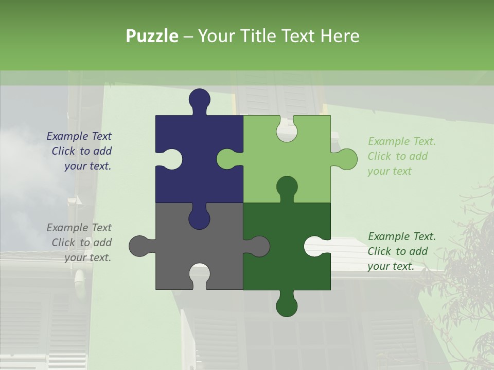 Green Trim Barbados PowerPoint Template