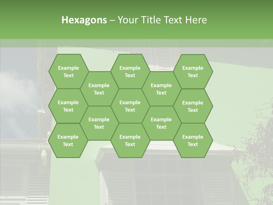 Green Trim Barbados PowerPoint Template