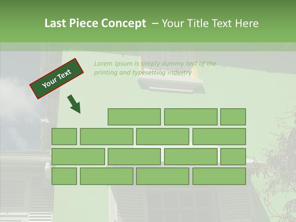 Green Trim Barbados PowerPoint Template