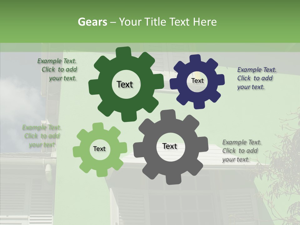 Green Trim Barbados PowerPoint Template