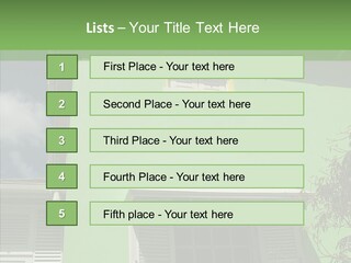Green Trim Barbados PowerPoint Template