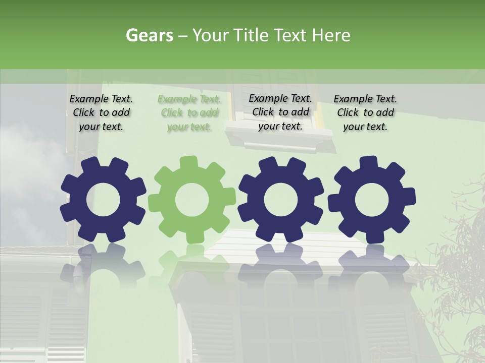 Green Trim Barbados PowerPoint Template