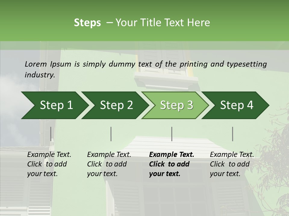 Green Trim Barbados PowerPoint Template