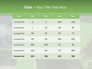 Green Trim Barbados PowerPoint Template