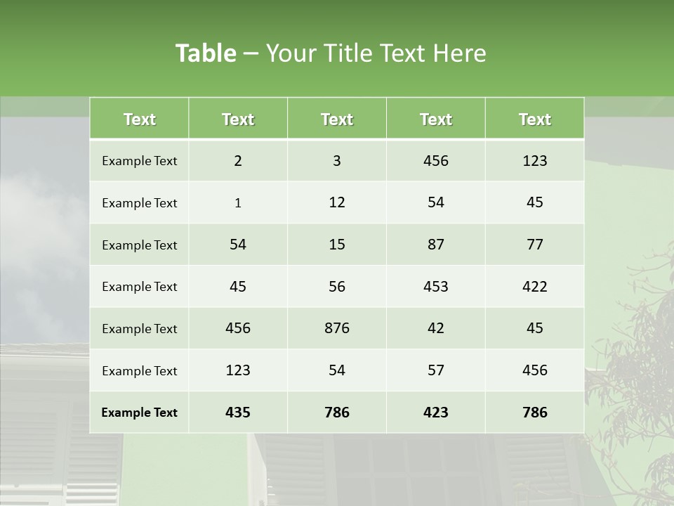 Green Trim Barbados PowerPoint Template