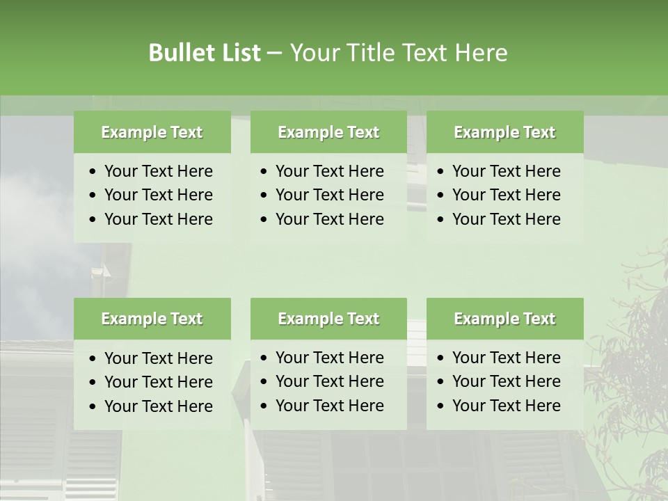 Green Trim Barbados PowerPoint Template