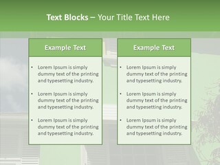 Green Trim Barbados PowerPoint Template