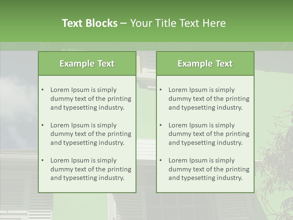 Green Trim Barbados PowerPoint Template