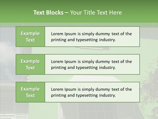 Green Trim Barbados PowerPoint Template