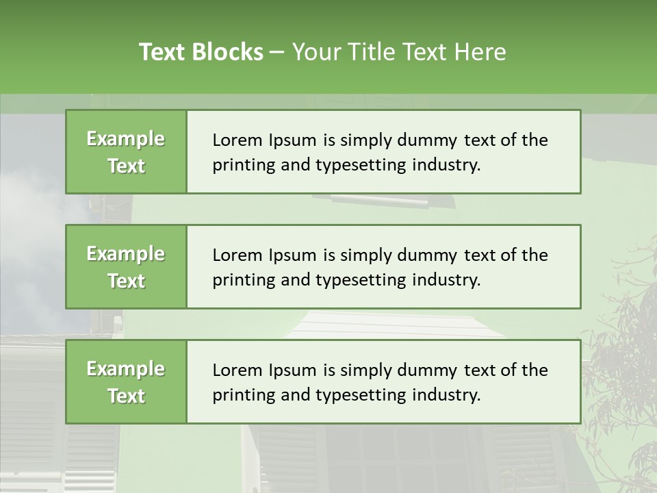 Green Trim Barbados PowerPoint Template