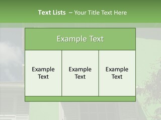 Green Trim Barbados PowerPoint Template
