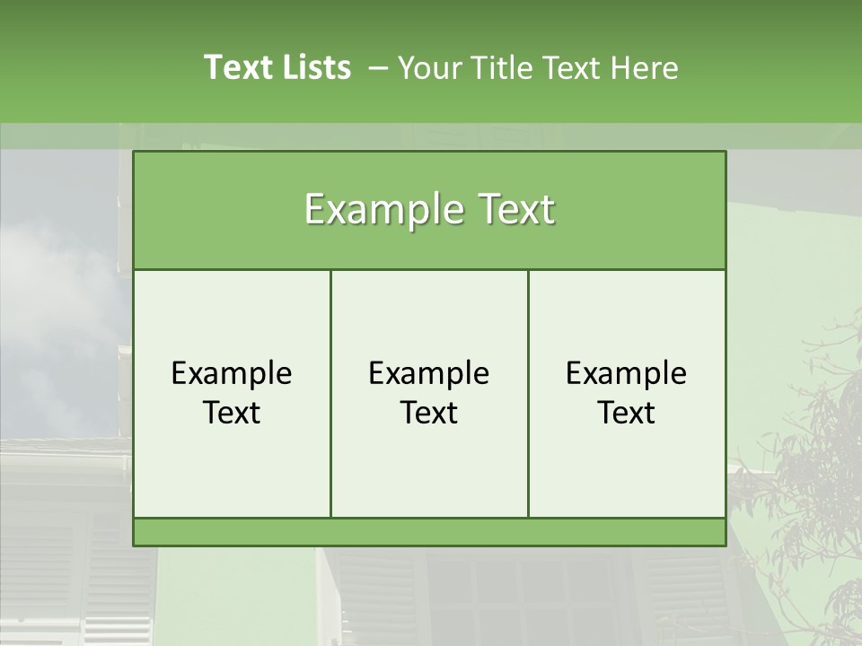 Green Trim Barbados PowerPoint Template