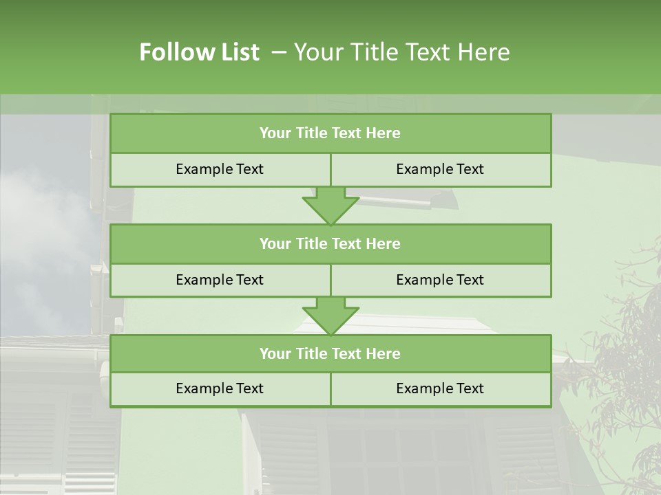 Green Trim Barbados PowerPoint Template