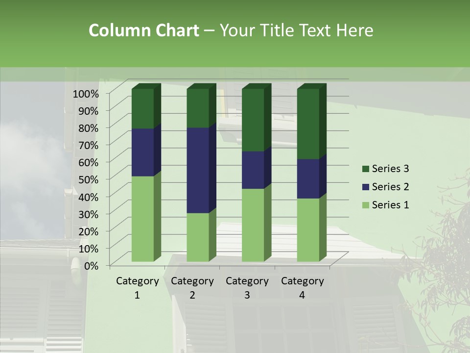 Green Trim Barbados PowerPoint Template