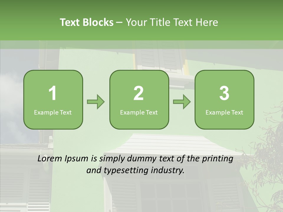 Green Trim Barbados PowerPoint Template