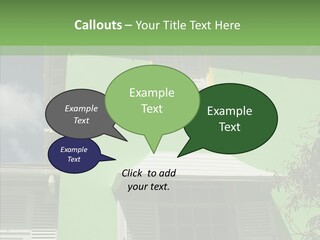 Green Trim Barbados PowerPoint Template