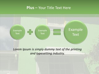 Green Trim Barbados PowerPoint Template