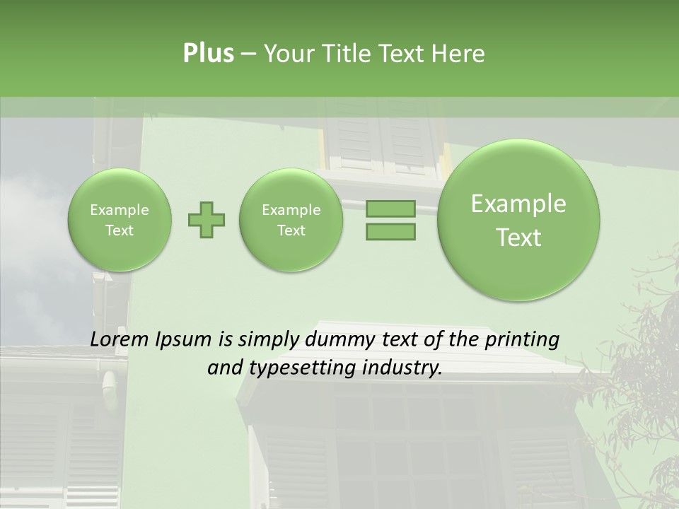 Green Trim Barbados PowerPoint Template