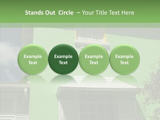 Green Trim Barbados PowerPoint Template