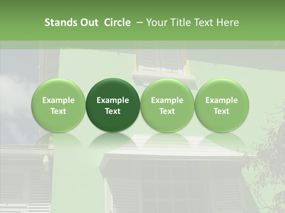 Green Trim Barbados PowerPoint Template