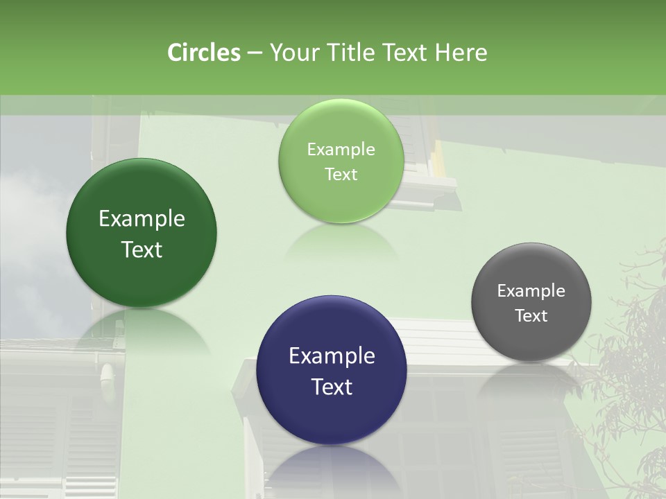 Green Trim Barbados PowerPoint Template